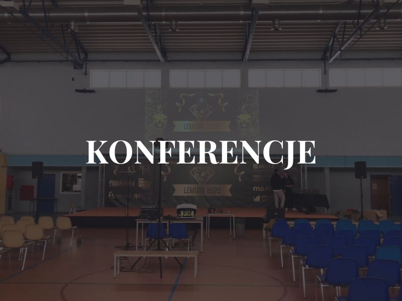 Konferencje – „Sala konferencyjna z przygotowaną sceną i oświetleniem”